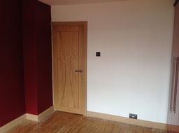Oak door, skirting, frame, architrave