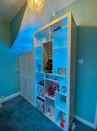 Modern wardrobe and display shelving for kids