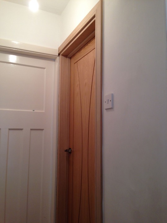Oak door and architrave